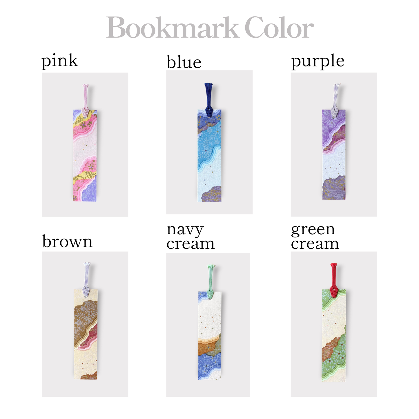Handwritten Japanese Washi Bookmark